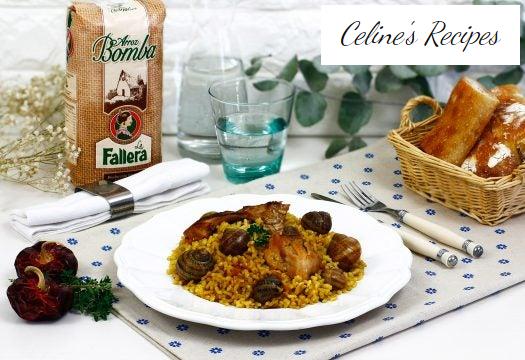 Reis mit Kaninchen und Schnecken