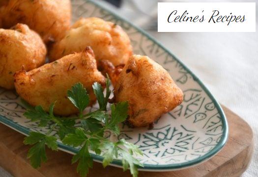 Kabeljau- und Kartoffelkrapfen