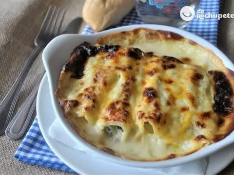 Cannelloni gefüllt mit Spinat und Ricotta