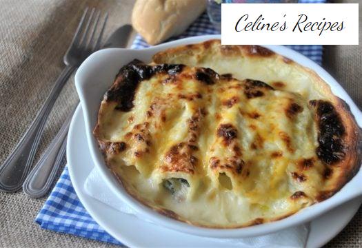Cannelloni gefüllt mit Spinat und Ricotta