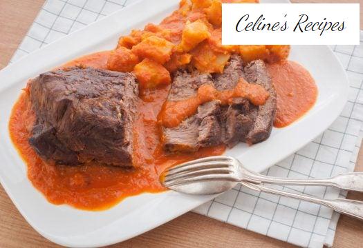 Braten im Auflauf. Galizisches Rezept