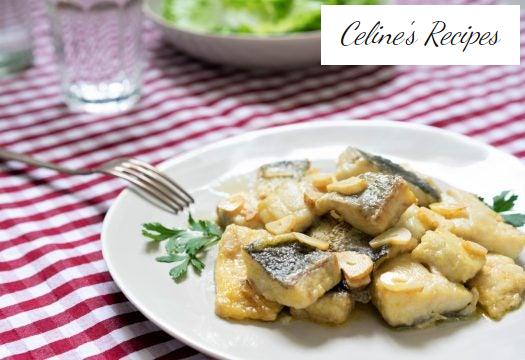 Wolfsbarsch mit Knoblauch