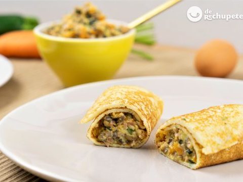 Salzige Pfannkuchen mit Gemüse