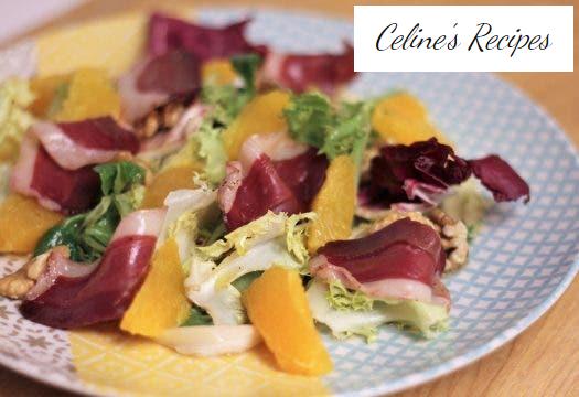 Entenschinken und Orangensalat