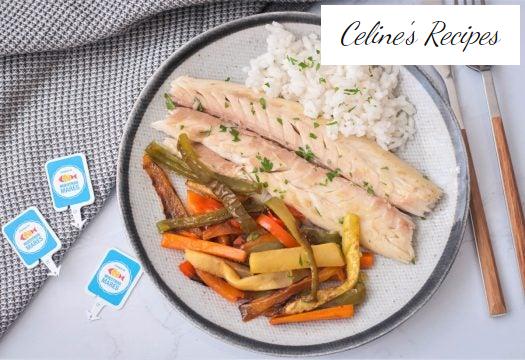 Wolfsbarsch in Salz und gebacken