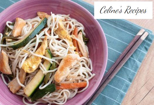 Nudeln mit Hühnchen