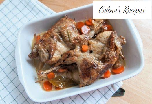 Eingelegte Rebhühner