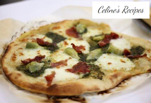 Pizza mit Pesto