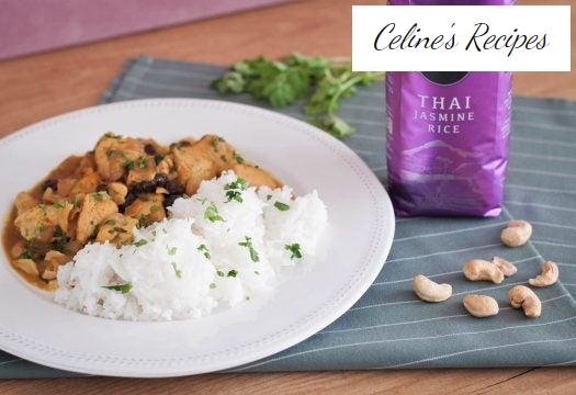 Hühnercurry mit thailändischem Reis