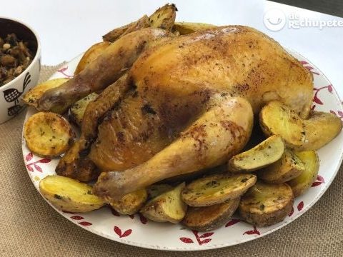 Pularda vollgestopft. Weihnachtsrezept