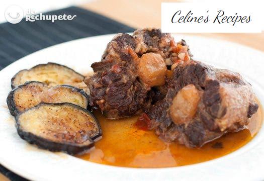 Schwanz Cordovan und Auberginen mit Honig