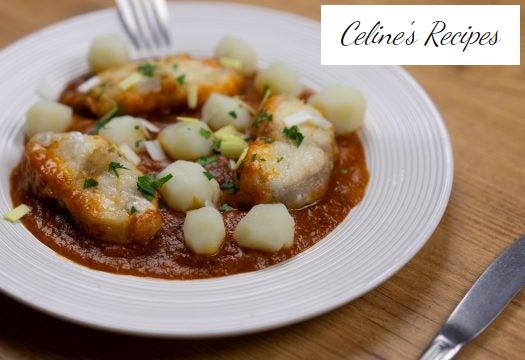 Seeteufel in amerikanischer Sauce