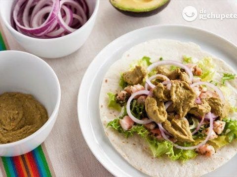 Garnelen-Tacos mit Avocadosauce