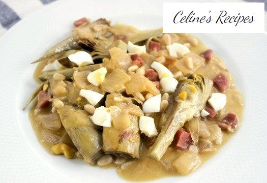 Artischocken mit Schinken und Ei