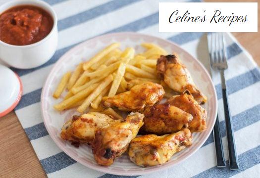 Gebackene Hühnerflügel mit Barbecue-Sauce