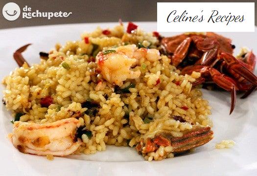 Reis mit Krabben