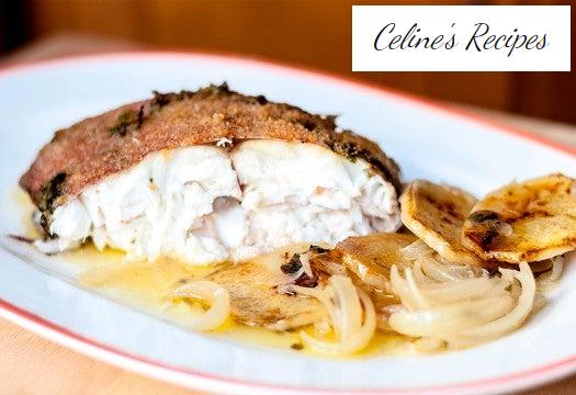 Gebackene Brasse mit Kartoffeln