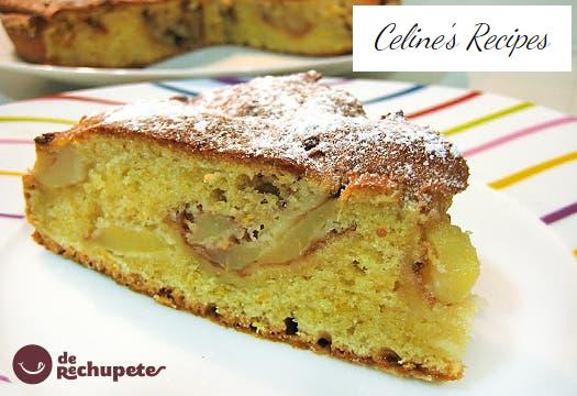 Apfel-Biskuit mit Walnüssen