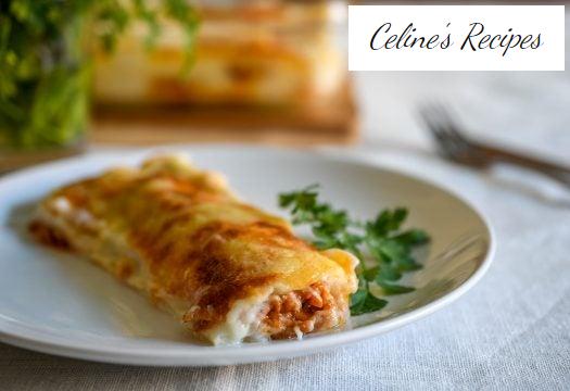 Cannelloni gefüllt mit Bolognese