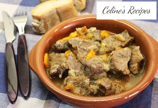 Geschmortes Kalbfleisch. Regiertes Fleisch