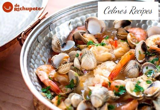 Fisch und Meeresfrüchte Cataplana. Portugiesisches Rezept