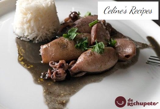 Baby Tintenfische in ihrer Tinte