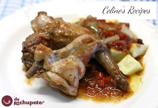 Kaninchen mit Tomate