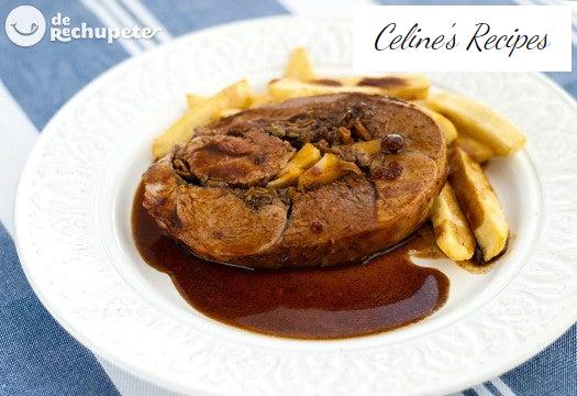 Gebackene gefüllte Lammkeule