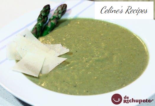 Glatte Sahne von wildem Spargel