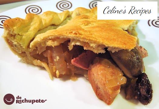 Galizisches Hühnchen Empanada und Foie Mousse. Schritt für Schritt Rezept