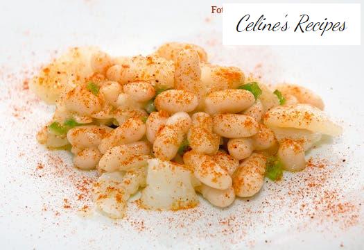 Bohnensalat mit Kabeljau