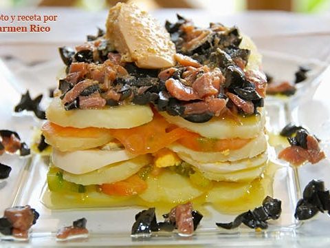 Kartoffelsalat und Aromen des Meeres