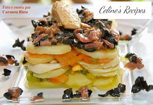 Kartoffelsalat und Aromen des Meeres