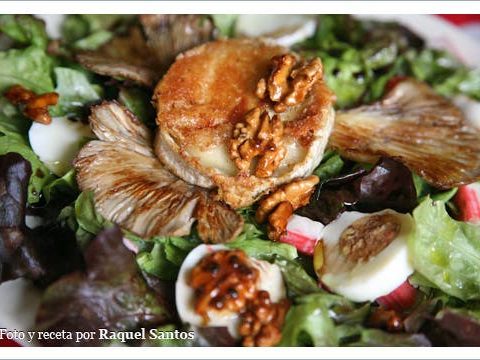 Warmer Pilz-Ziegenkäse-Salat