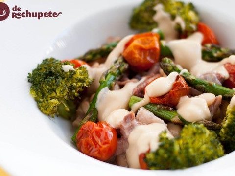 Warmer Fabe-Salat mit Cabrales