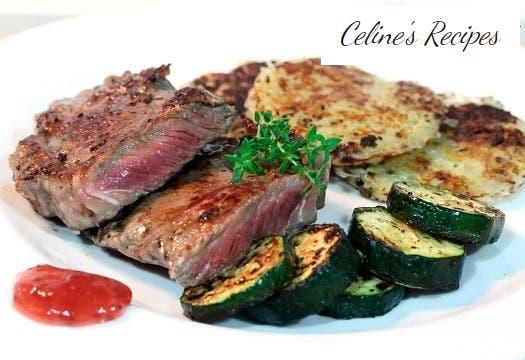 Gegrilltes Steak mit Kartoffeln