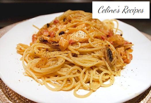 Spaghetti mit Orangensauce und Dijon-Senf