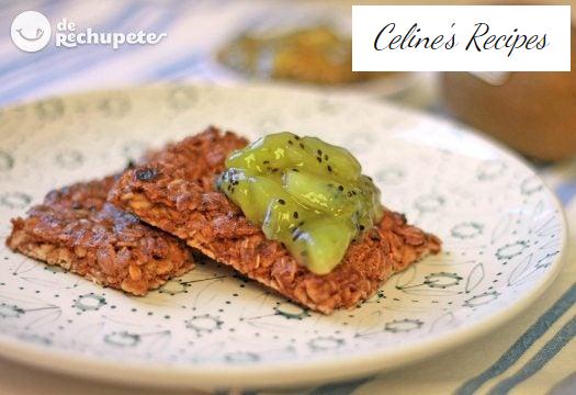 Haferflocken und Kiwi-Kekse