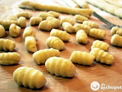 Gnocchi oder Kartoffelgnocchi. Italienisches Rezept