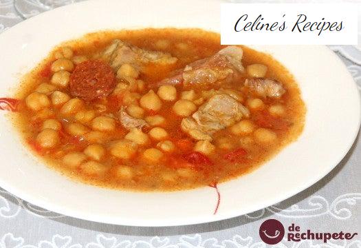 Kichererbseneintopf. Kanarische Kichererbsen