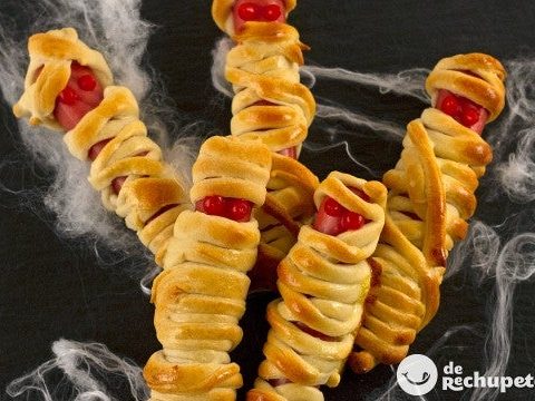 Wurstmumien. Halloween-Rezept