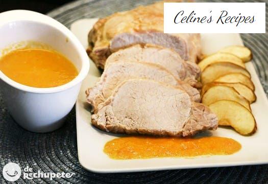 Gebackene Schweinelende mit Apfel