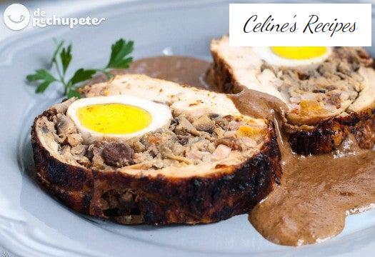 Gefülltes Huhn. Weihnachts-Hähnchenbrötchen