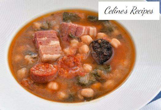 Kichererbsen und Spinat. Großmutters Rezept