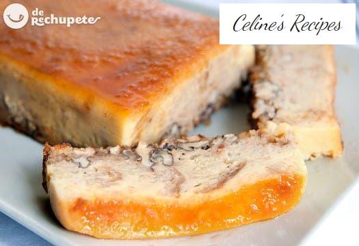 Brotpudding und Walnüsse