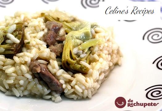 Risotto mit Artischocken und Lamm