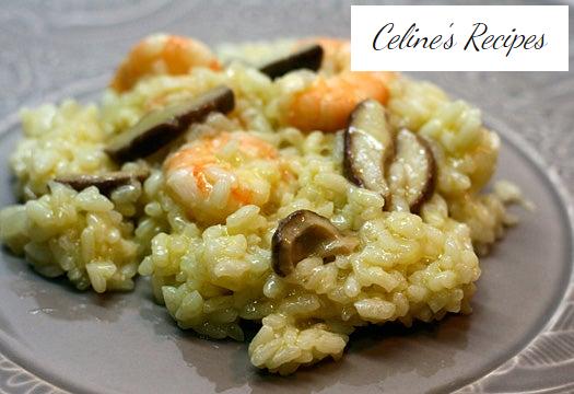 Risotto "Mare monte" mit Steinpilz edulis und Garnelen