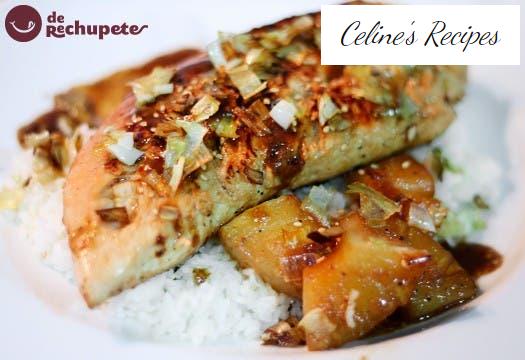 Putenfilet in Sojasauce und Ananas