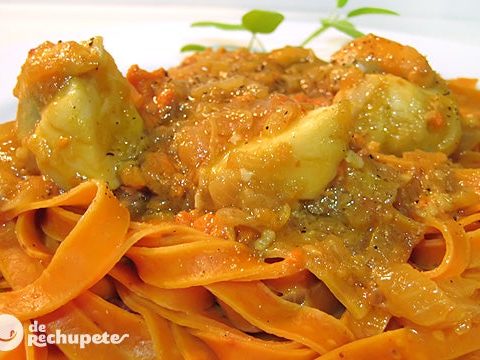 Nudeln mit Jakobsmuschelsauce