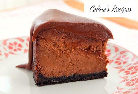 Käsekuchen oder Käsekuchen mit Schokolade